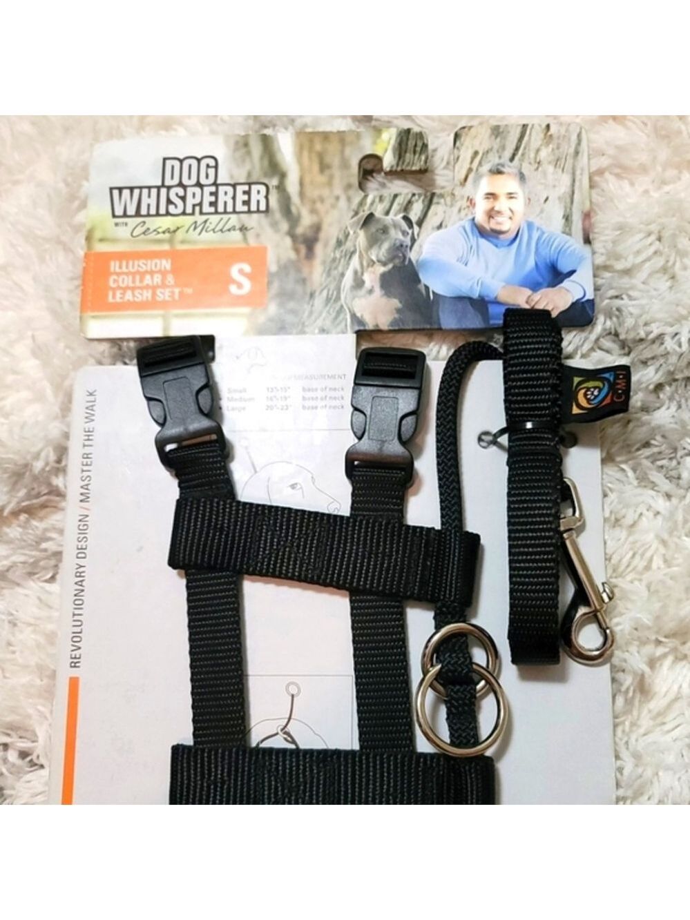 NWT Dog Whisperer with Cesar Millan Illusion Collar and Leash Set Size S